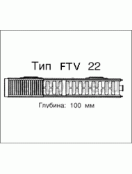 FTV220602601R2K Kermi Profil-V FTV 22/600/2600 радиатор стальной/ панельный нижнее подключение белый RAL 9016